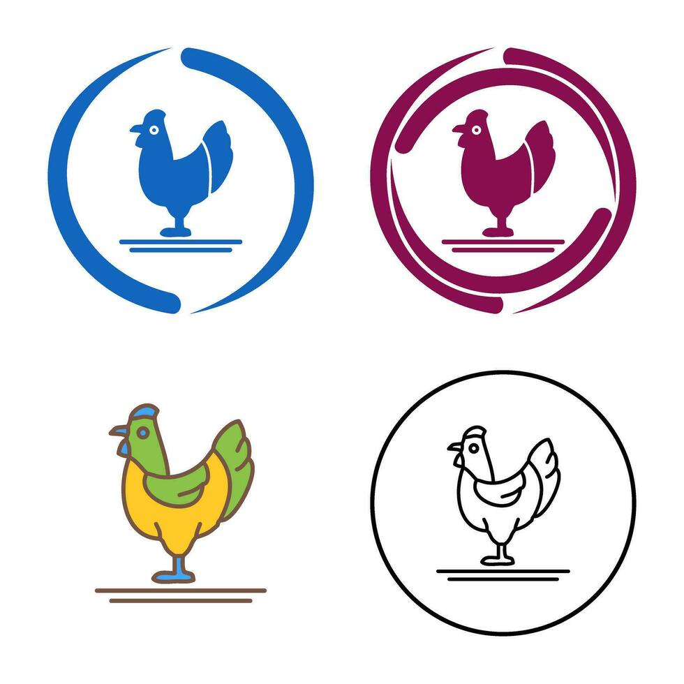 icono de vector de aves de corral