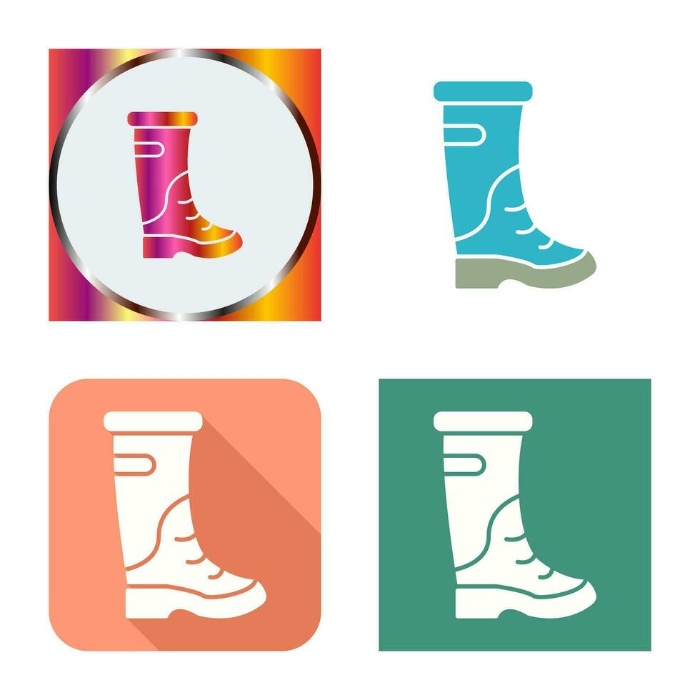 icono de vector de botas de lluvia