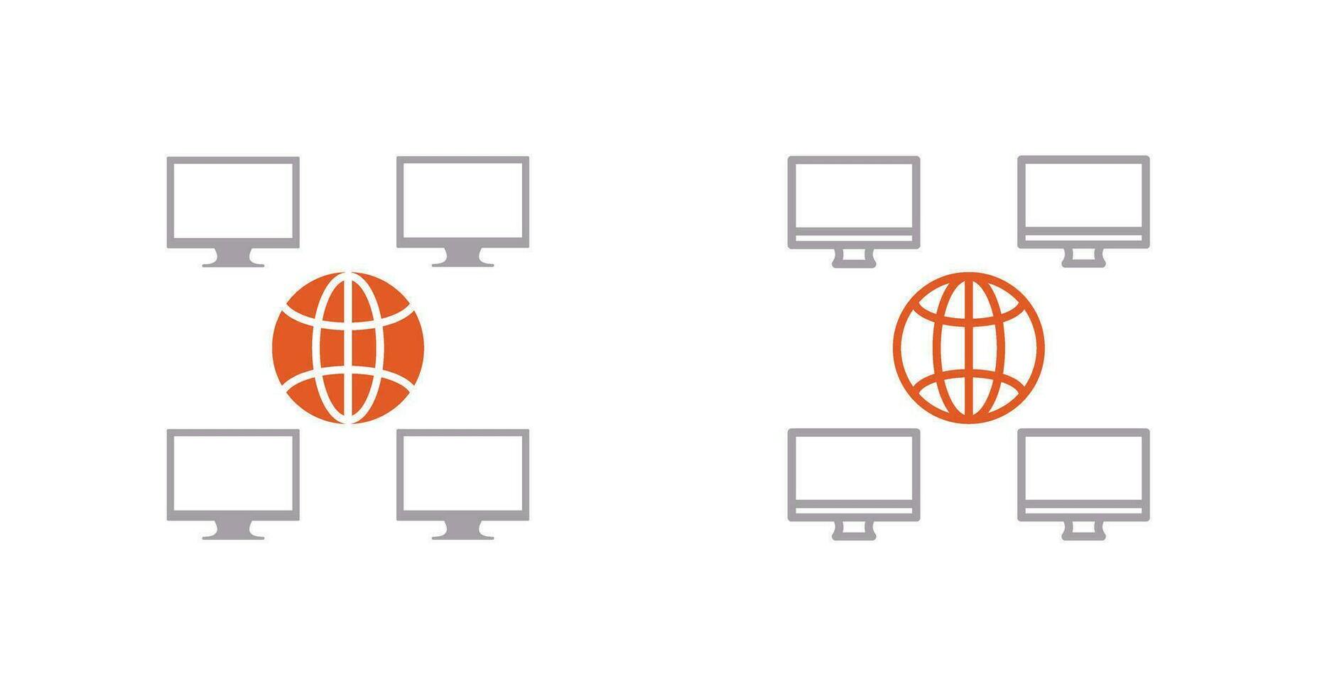 Unique Company Network Vector Icon