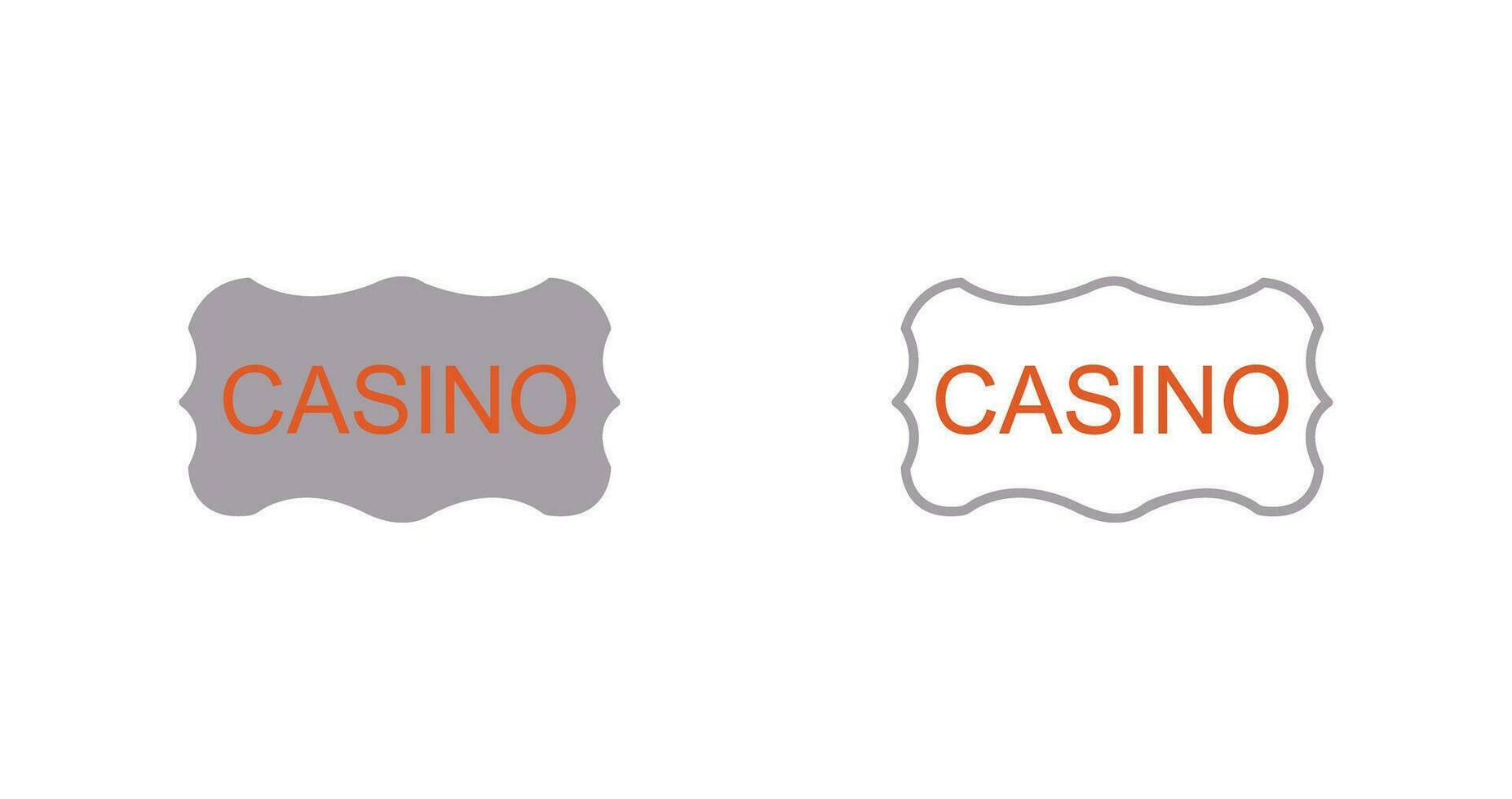 icono de vector de signo de casino