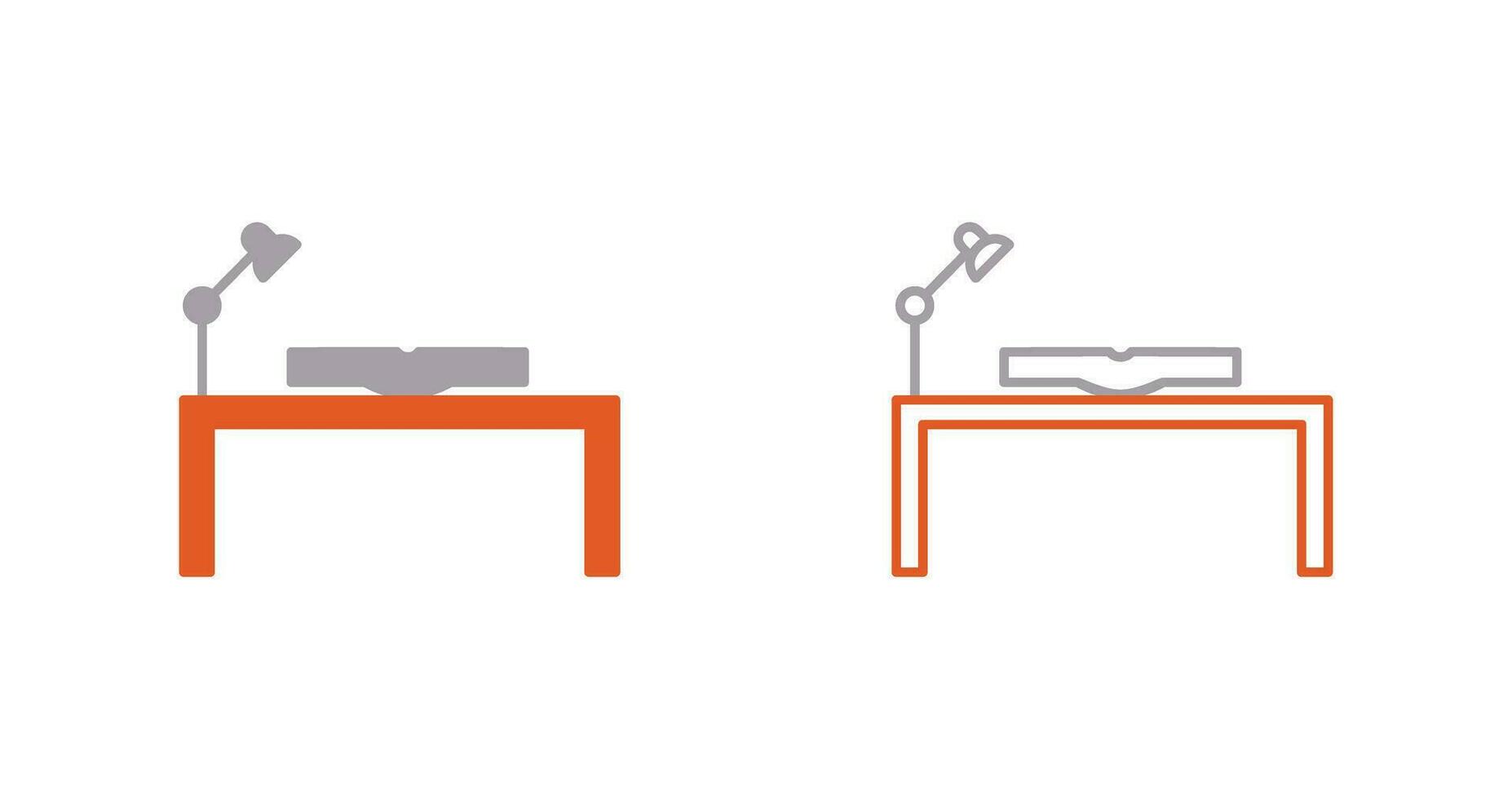 Unique Study Desk Vector Icon