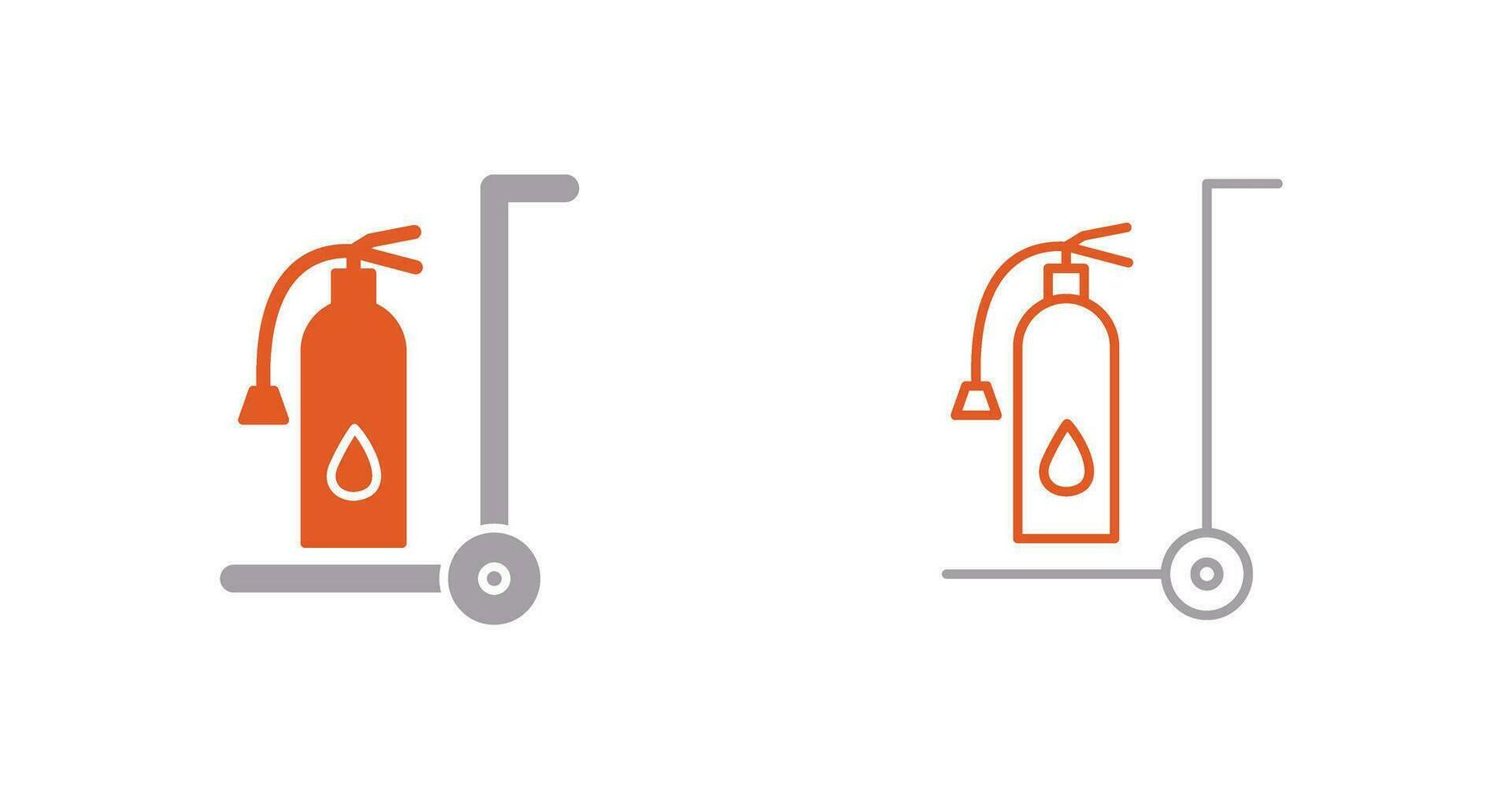Unique Moveable Extinguisher Vector Icon