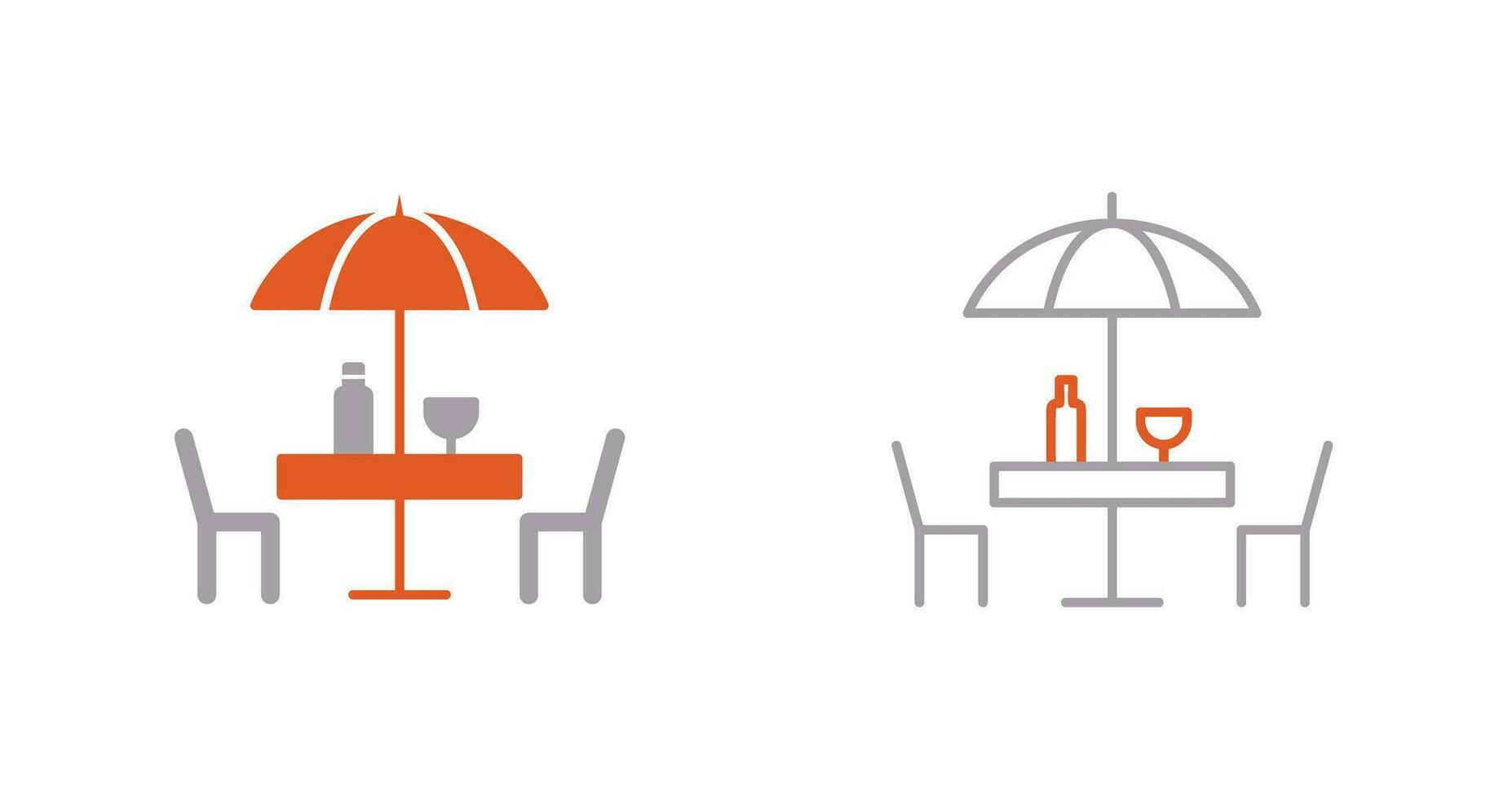 Unique Cafe Table Vector Icon