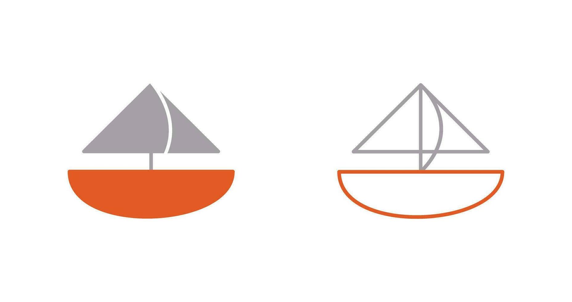 Small Yacht Vector Icon