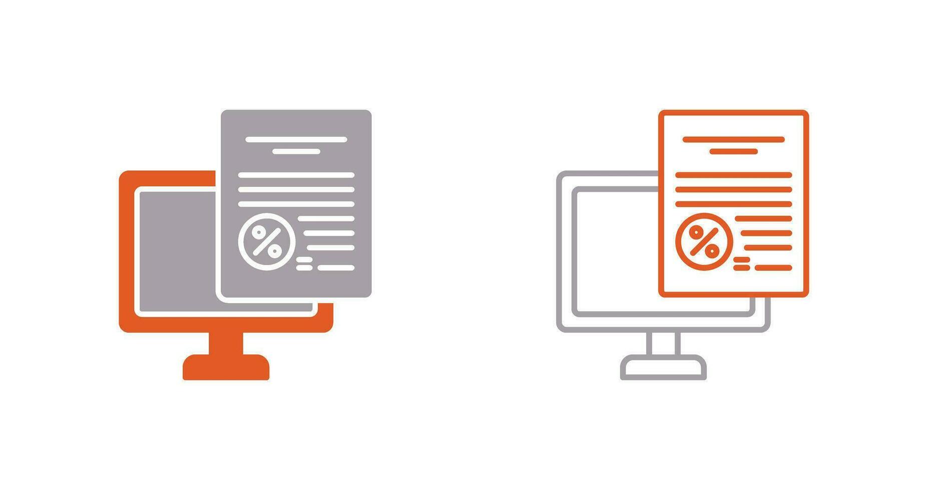 Online Tax Vector Icon