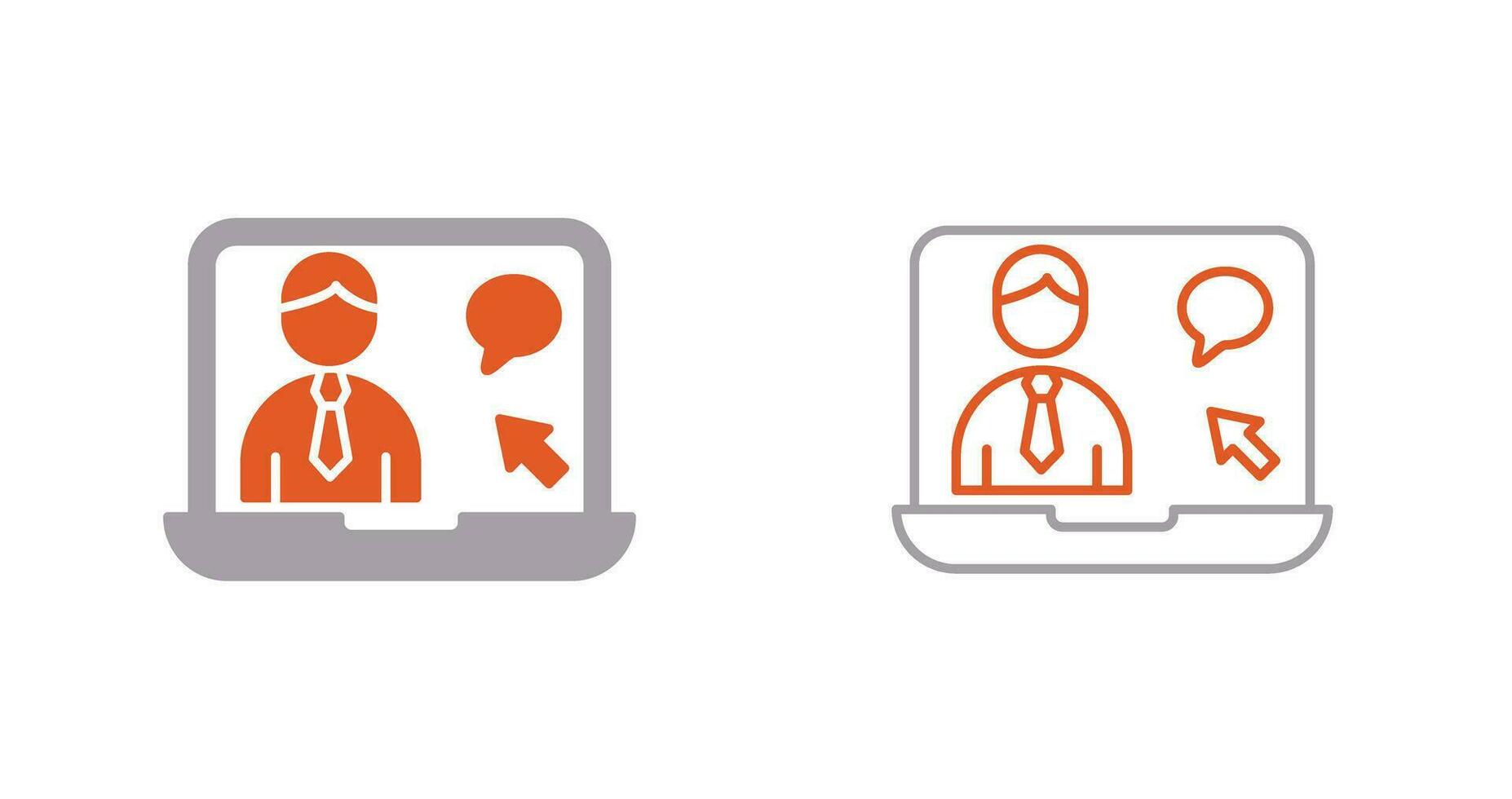 Online Interview Vector Icon
