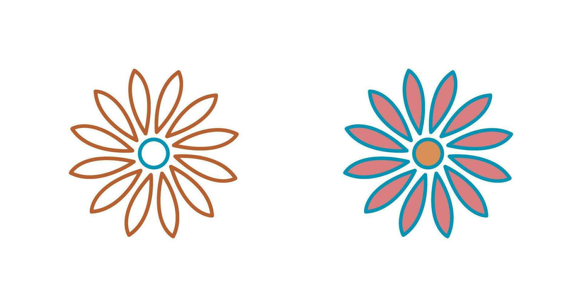 Unique Flower Vector Icon