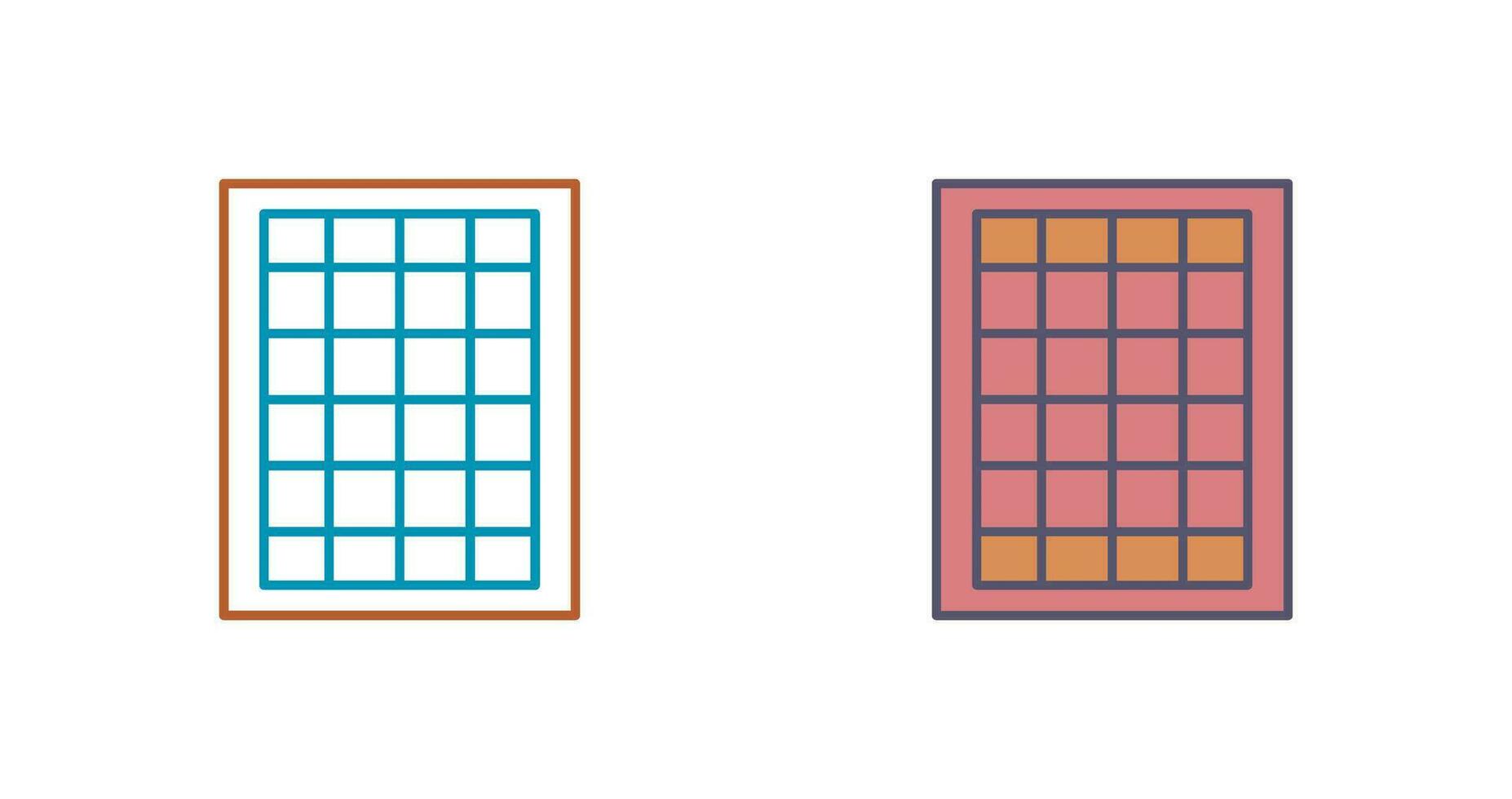 Table of Rates Vector Icon