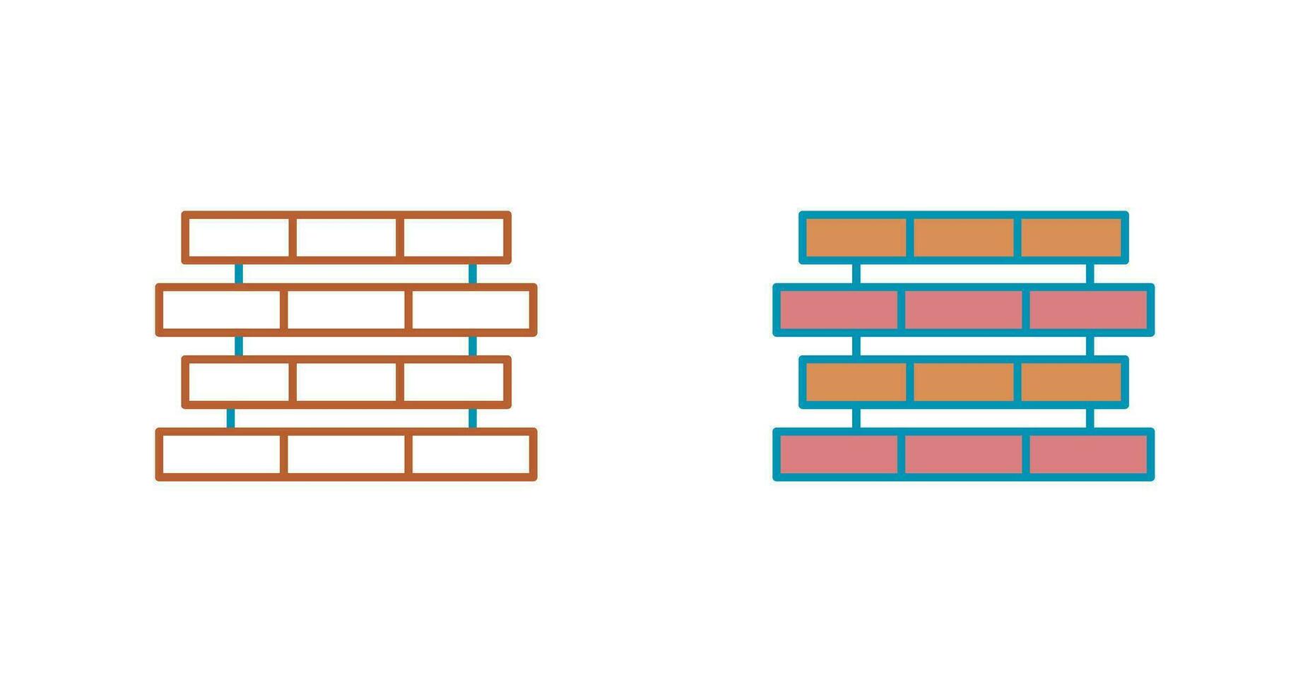 Unique Bricks Vector Icon