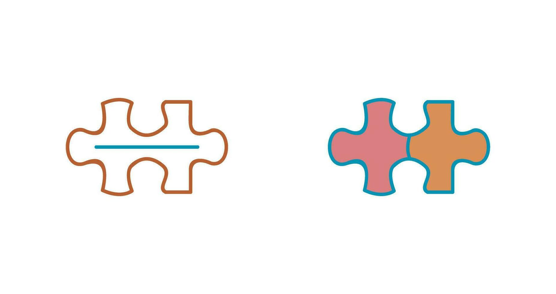 Unique Puzzle Piece Vector Icon