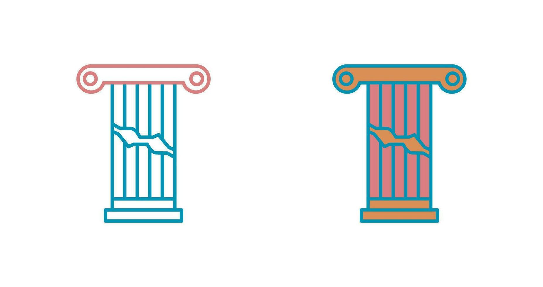 Broken Pillar Vector Icon