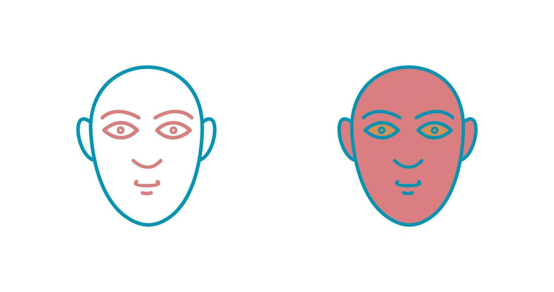 icono de vector de rostro humano