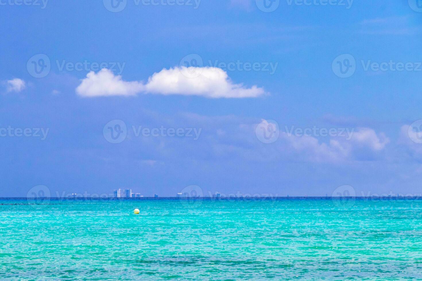 tropical caribe mar panorama ver a cozumel isla paisaje urbano México. foto