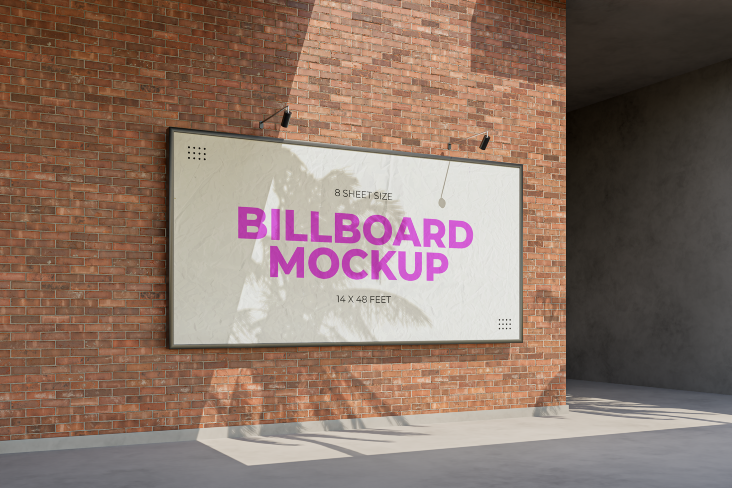 Street Wall Billboard Mockup psd