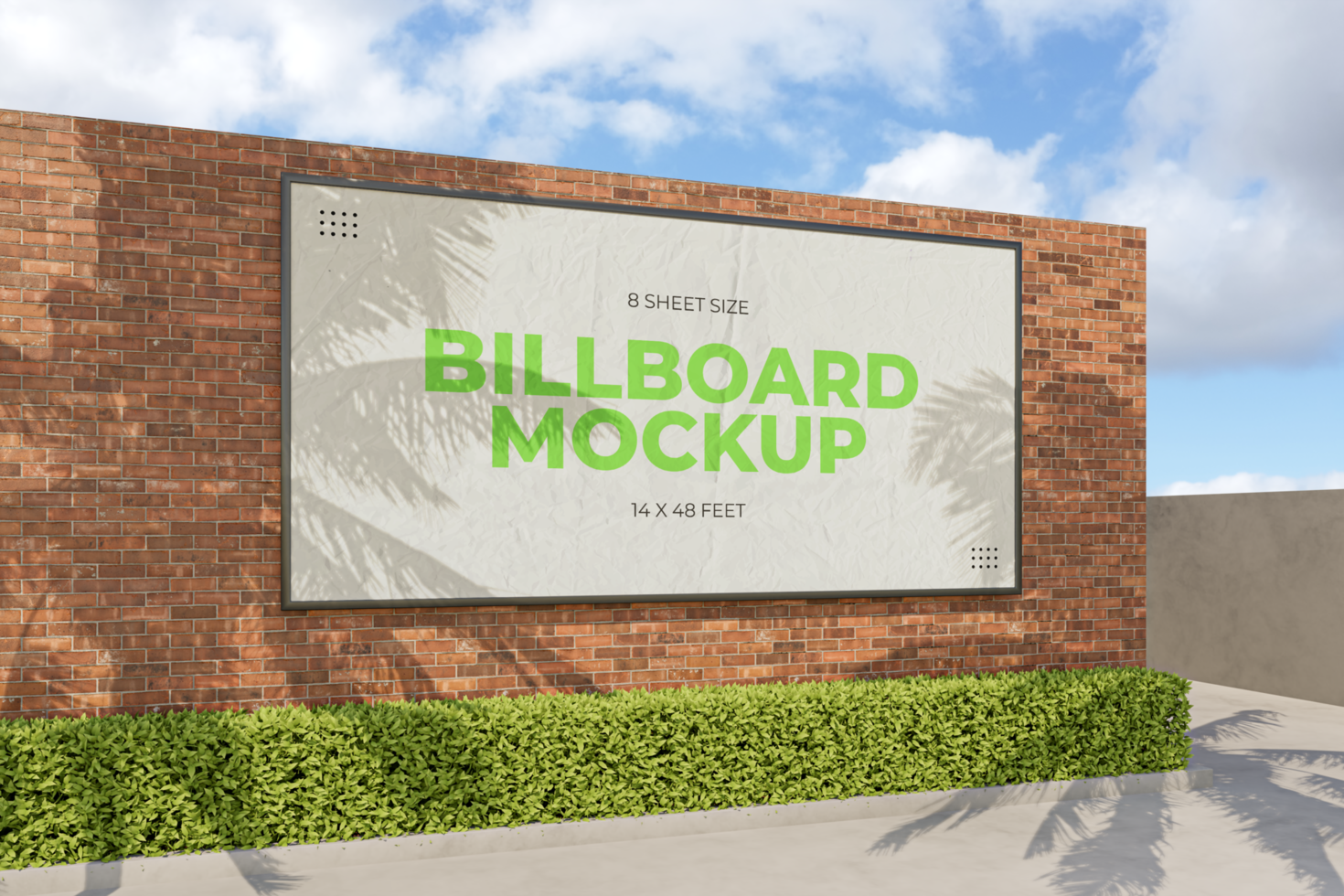 Street Wall Billboard Mockup psd