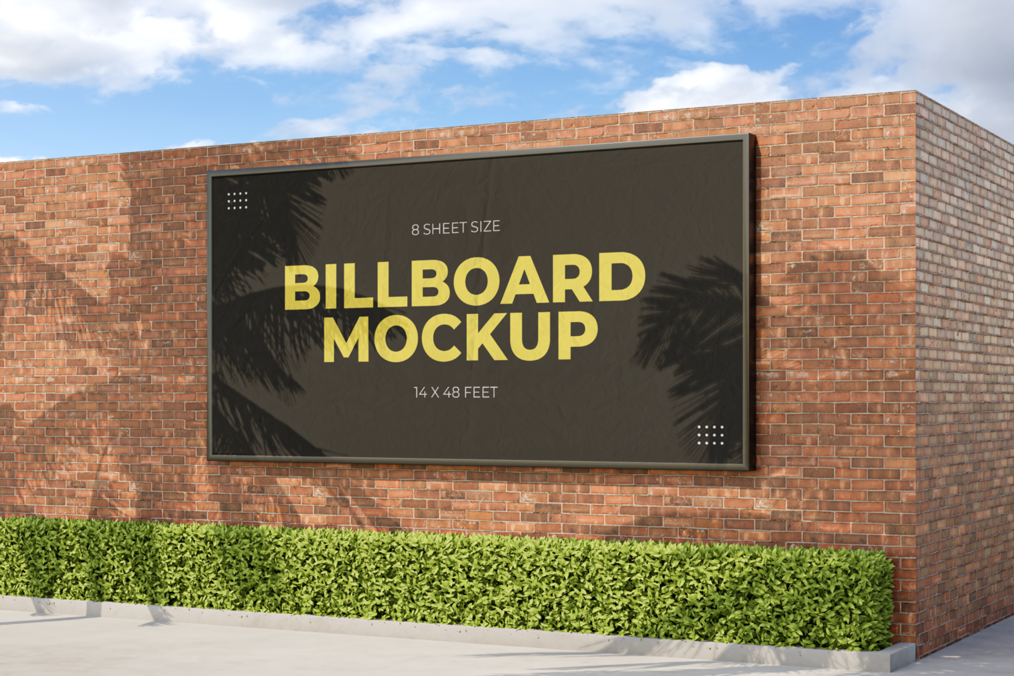 Street Wall Billboard Mockup psd
