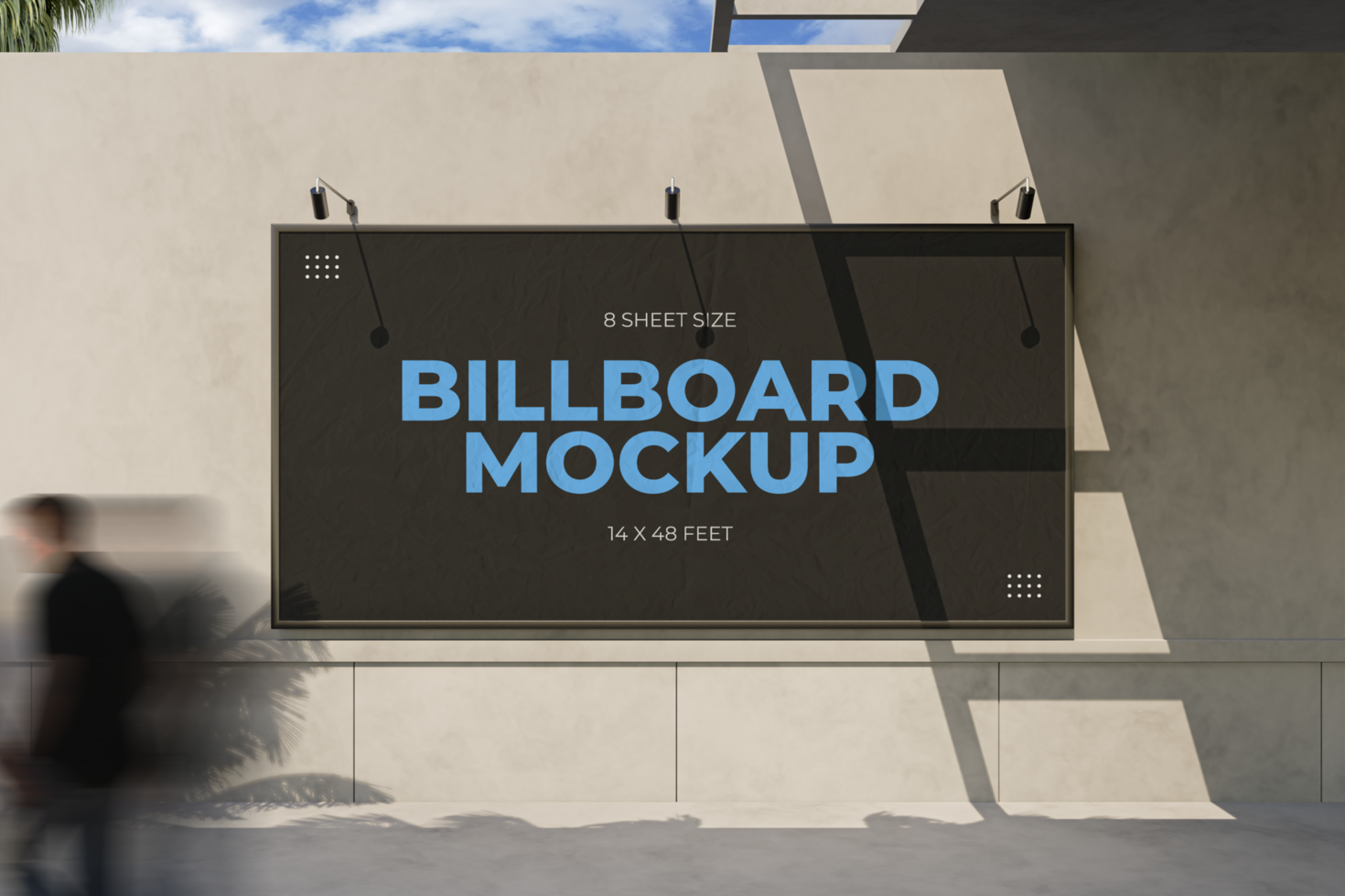 Street Wall Billboard Mockup psd