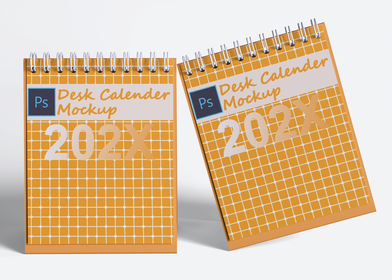 Realistic desk calender mockup full editable PSD file