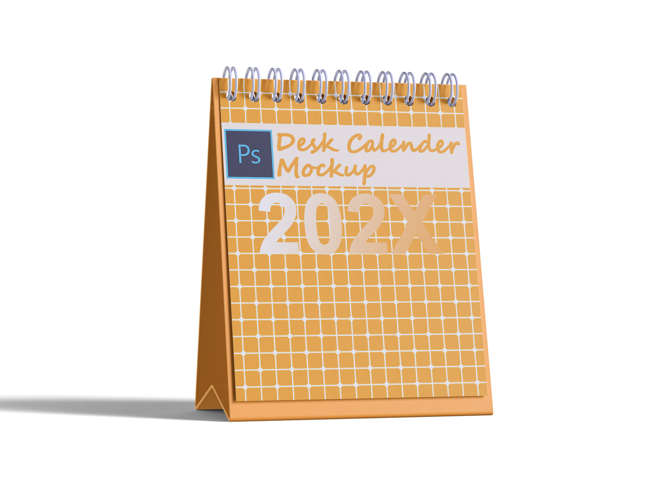 Realistic desk calender mockup full editable PSD file