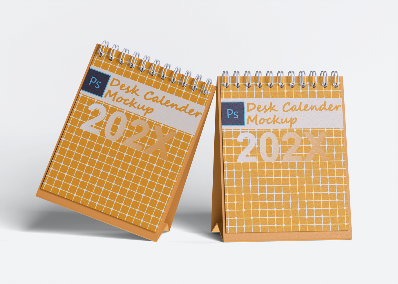 Realistic desk calender mockup full editable PSD file