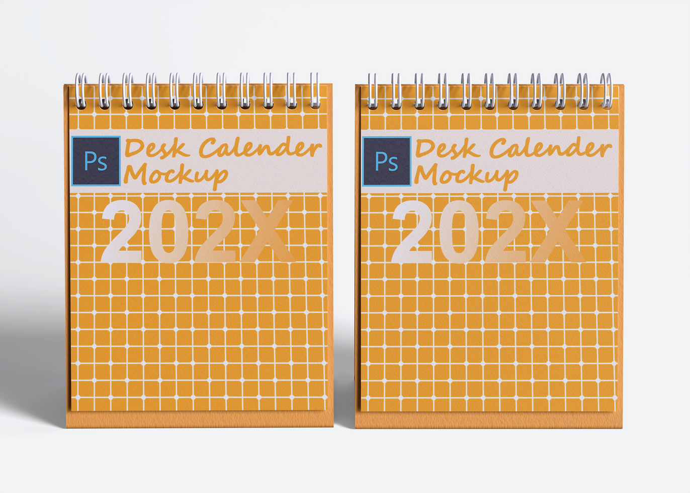 Realistic desk calender mockup full editable PSD file