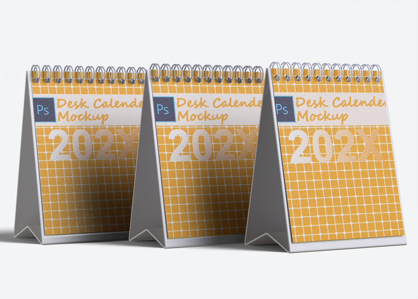 Realistic desk calender mockup full editable PSD file