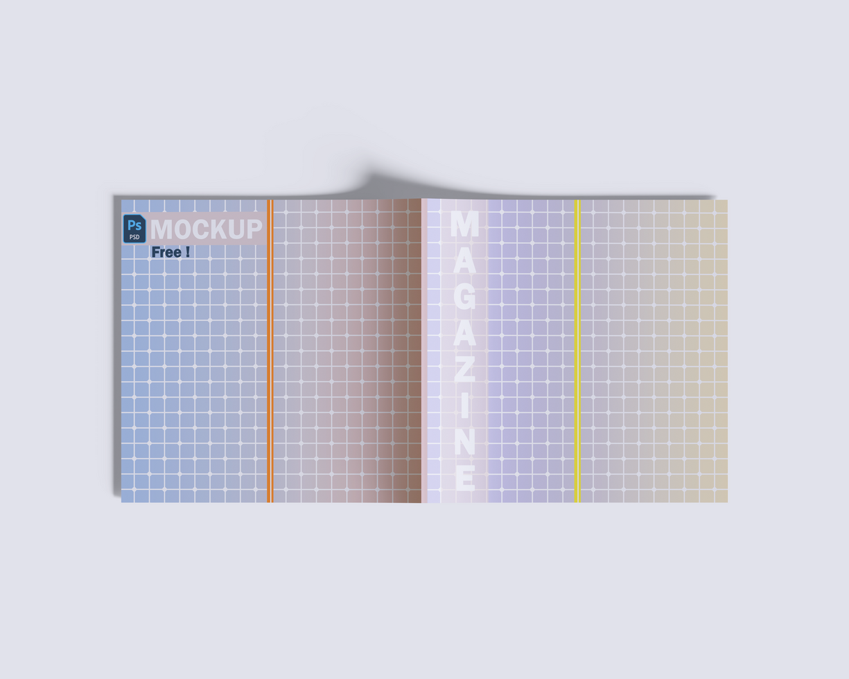 Square Magazine Mockup psd