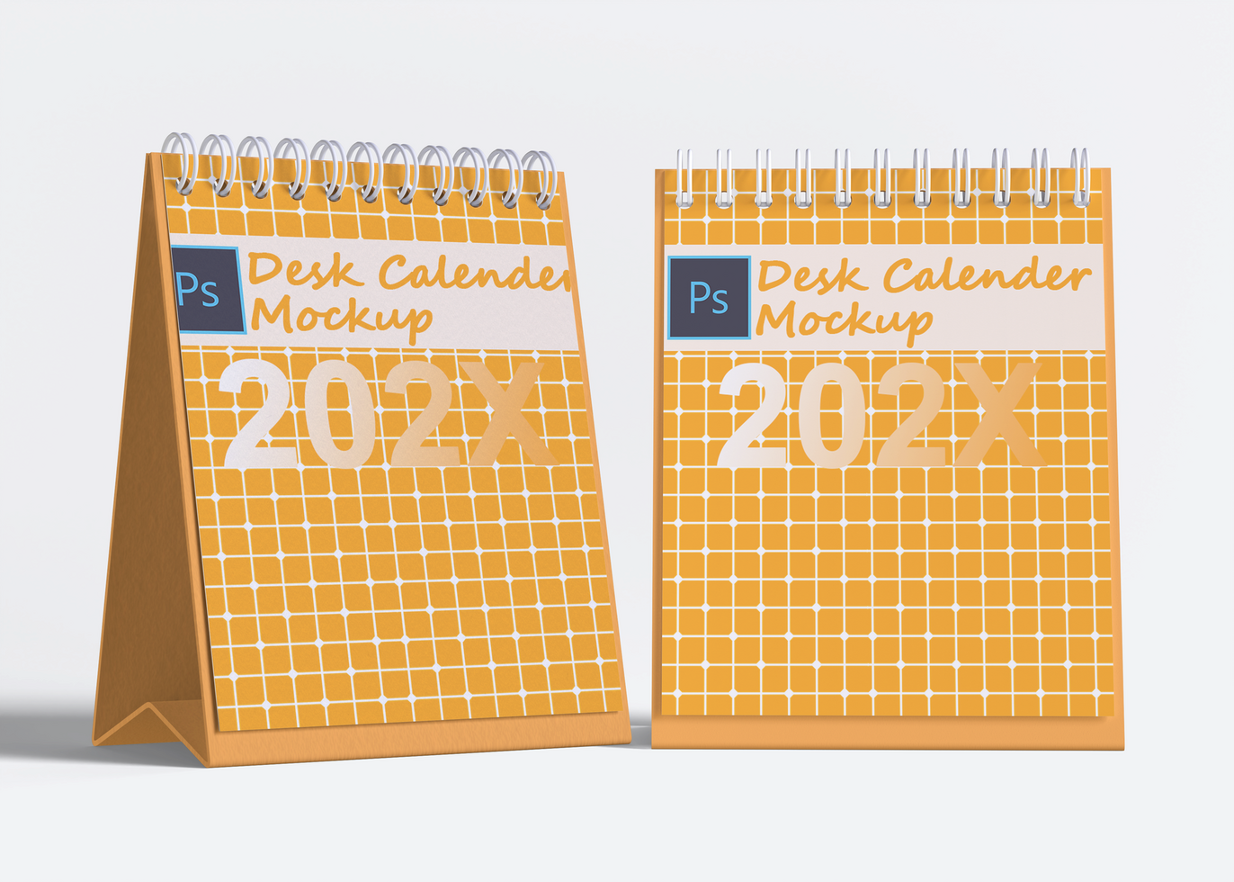 Realistic desk calender mockup full editable PSD file