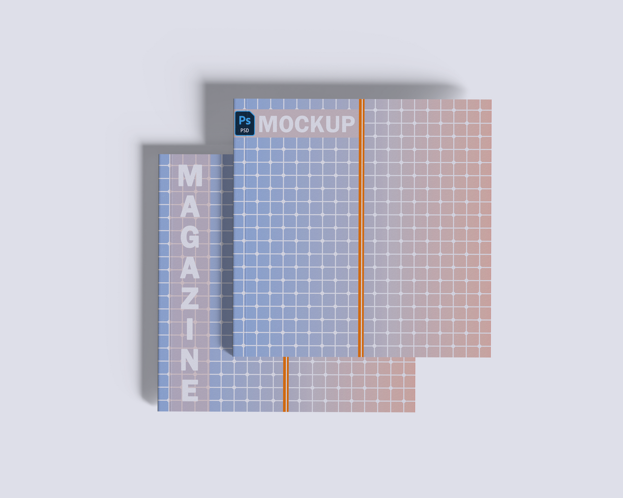 Square Magazine Mockup psd