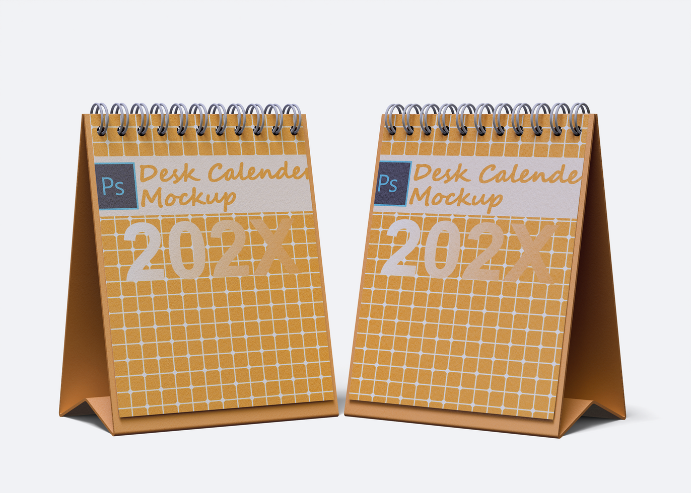 Realistic desk calender mockup full editable PSD file