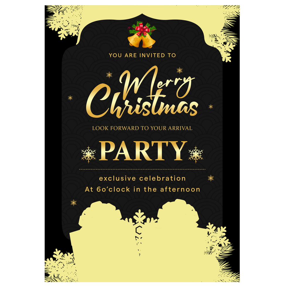 christmas invitation card event poster psd