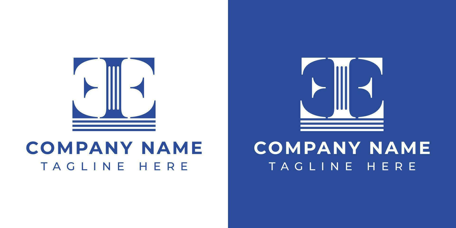 Letter EE Pillar logo, suitable for any business with EE related to Pillar. vector