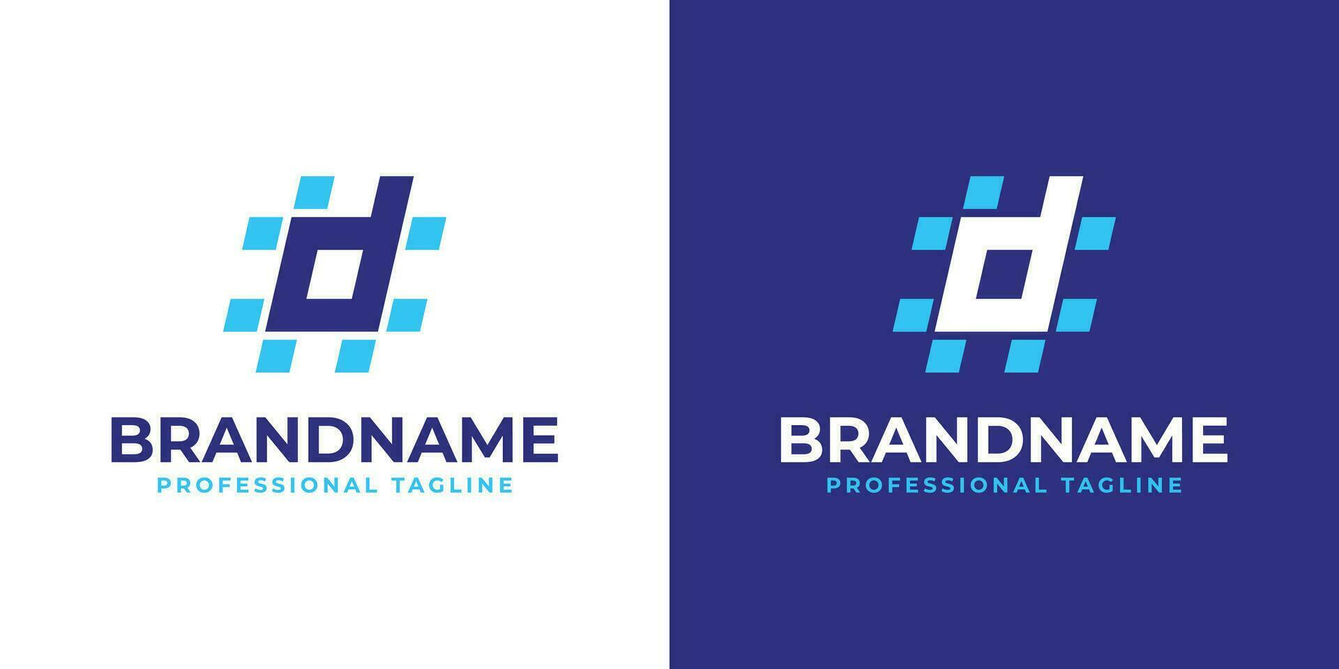 Letter D Hashtag Logo, suitable for any business with D initial. vector