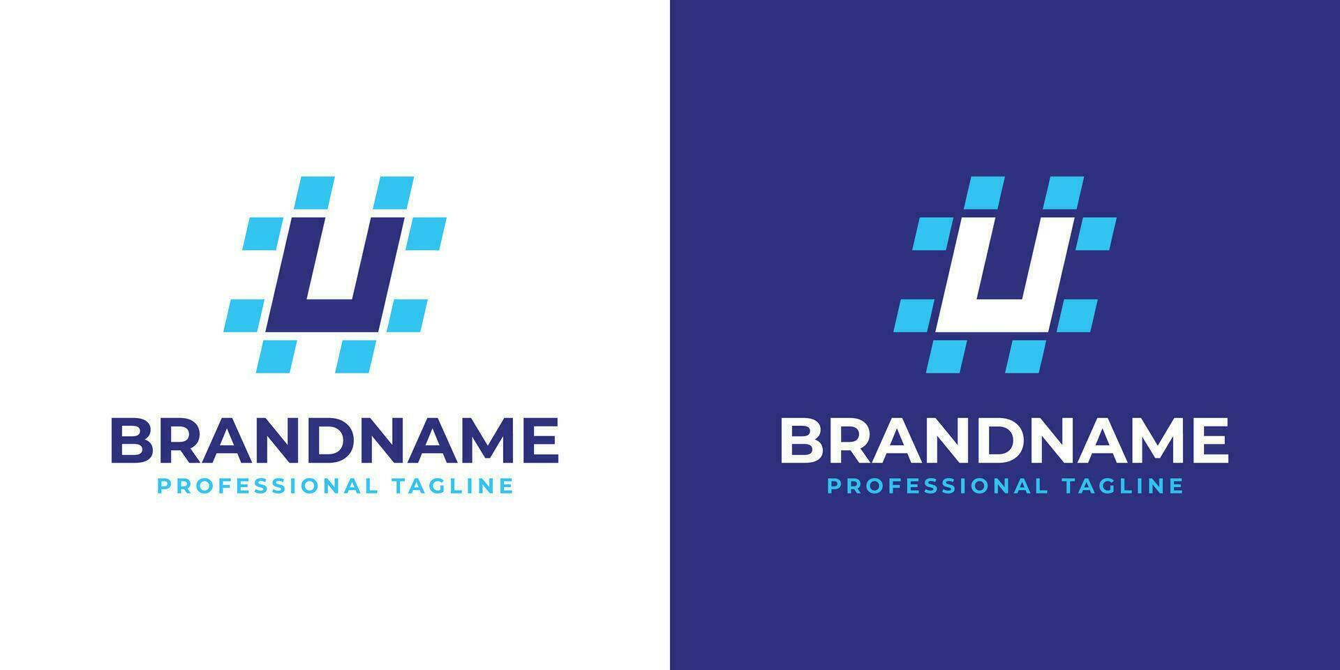 Letter U Hashtag Logo, suitable for any business with U initial. vector