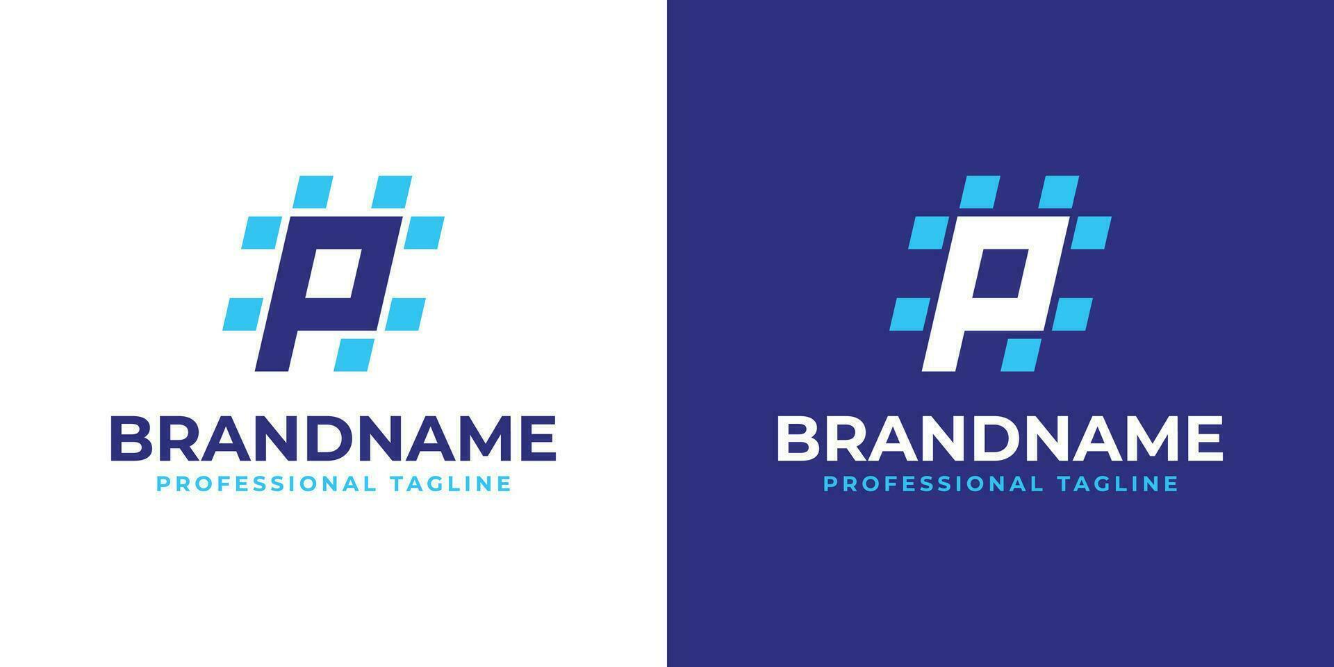Letter P Hashtag Logo, suitable for any business with P initial. vector