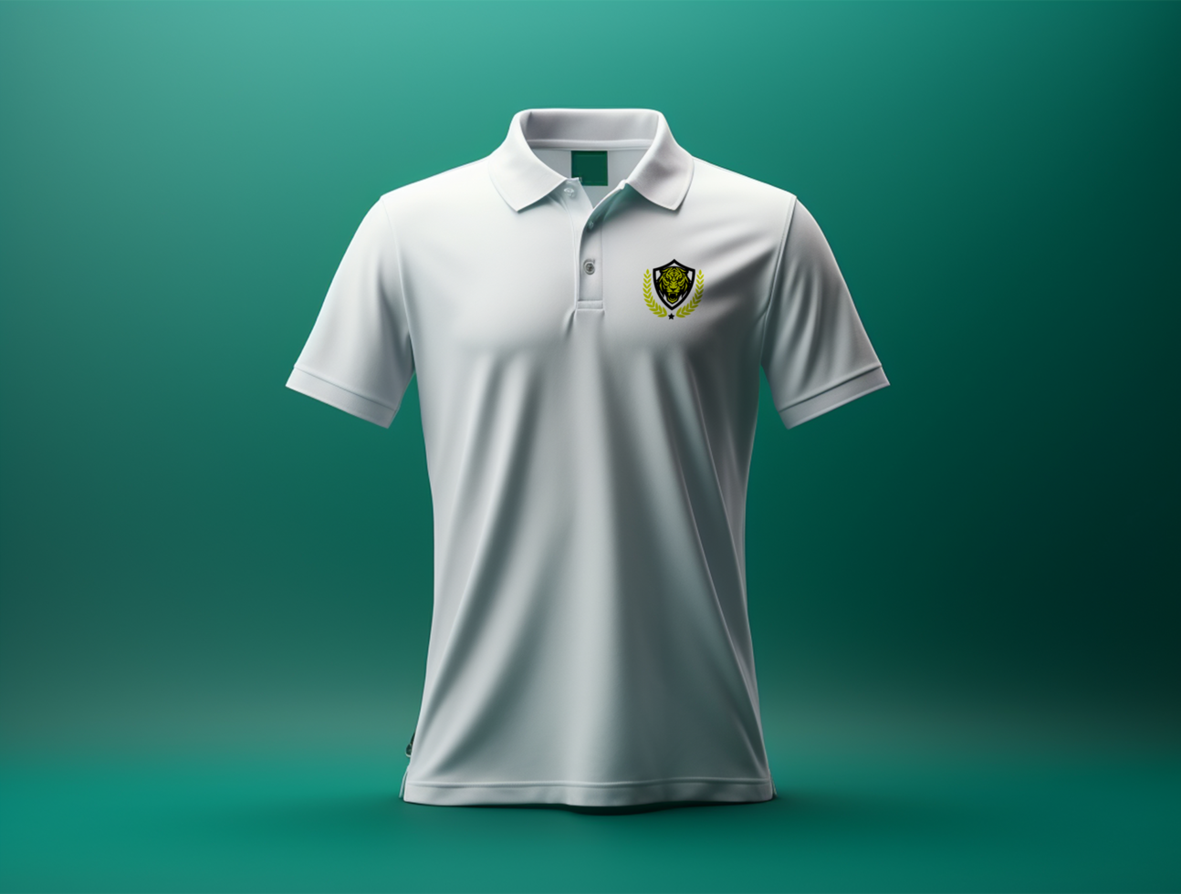 Professional white polo tshirt ai generated psd