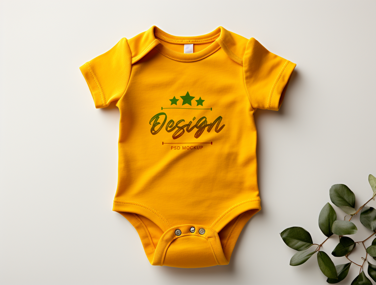 Baby bodysuit mockup PSD ai generated