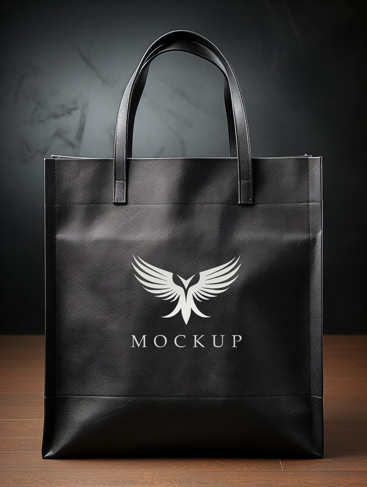 Editable Shopping bag mockup PSD template ai generated