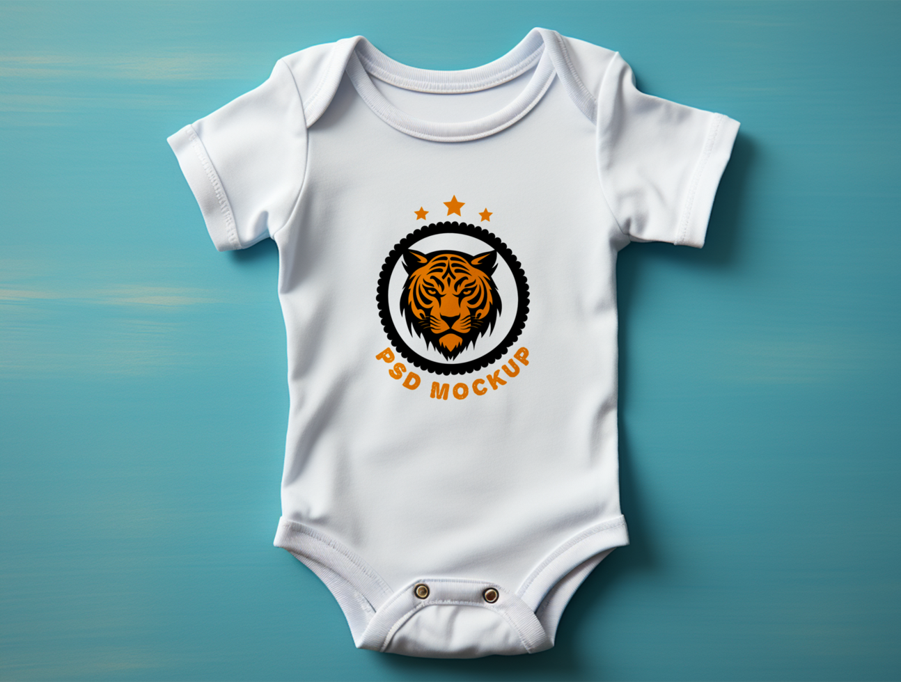 Baby bodysuit mockup PSD ai generated