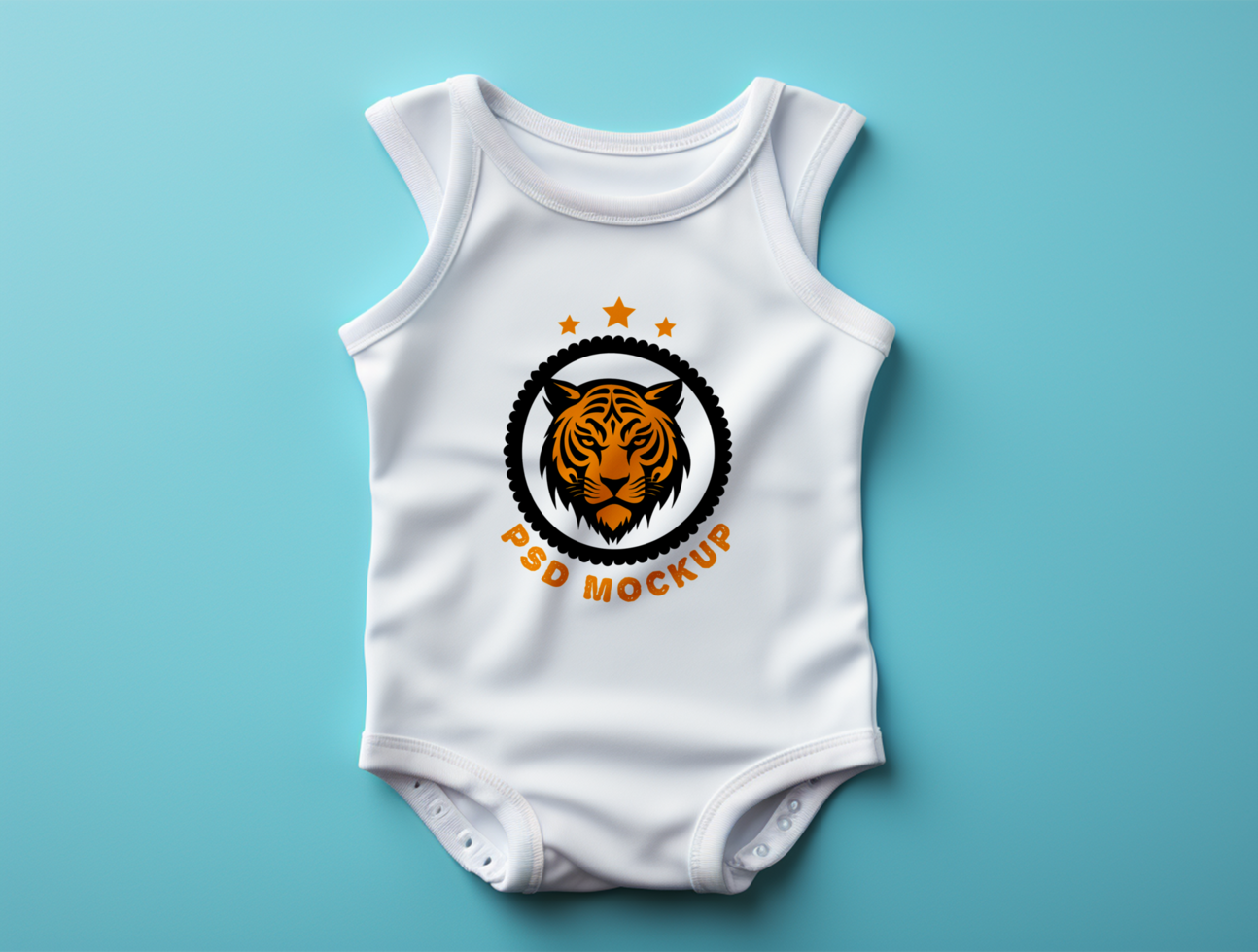 Baby bodysuit mockup PSD ai generated