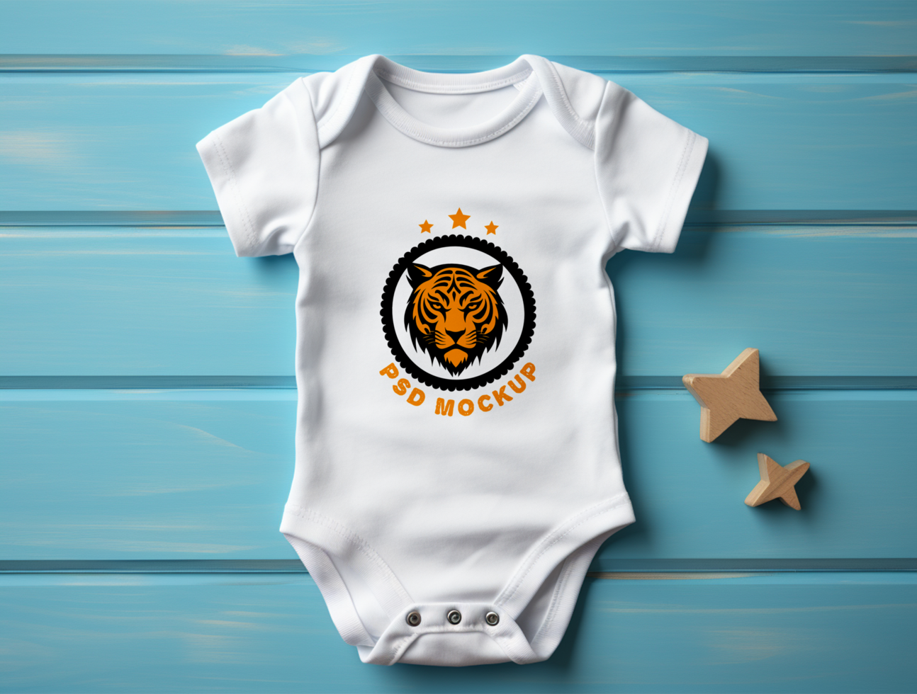 Baby bodysuit mockup PSD ai generated