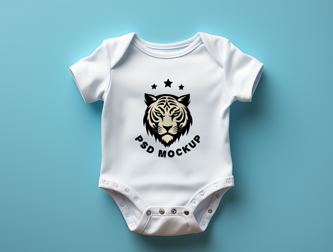 Baby bodysuit mockup PSD ai generated