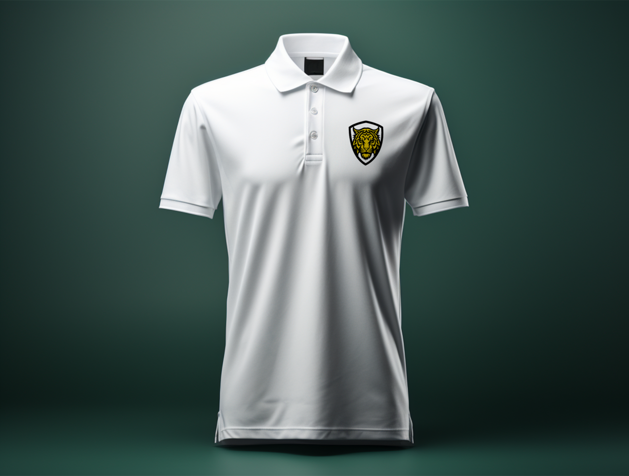 Professional white polo tshirt ai generated psd