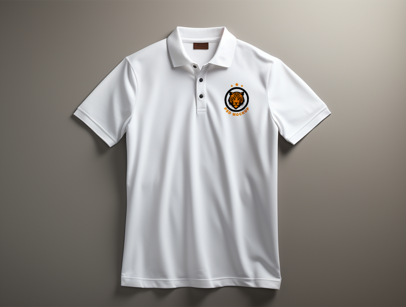 Professional white polo tshirt ai generated psd