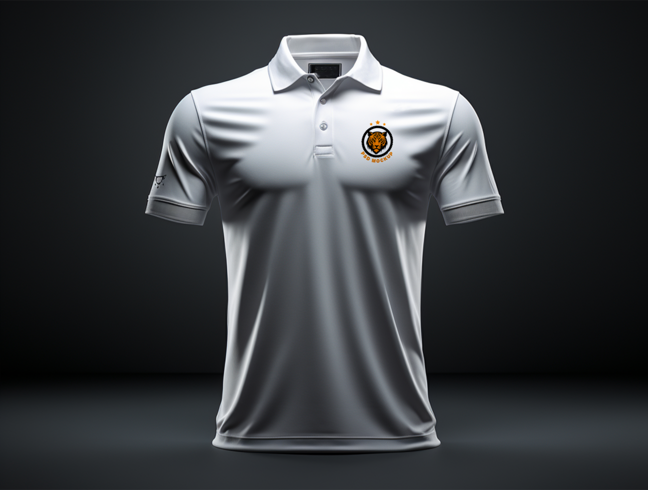 Editable polo t-shirt mockup PSD template ai generated