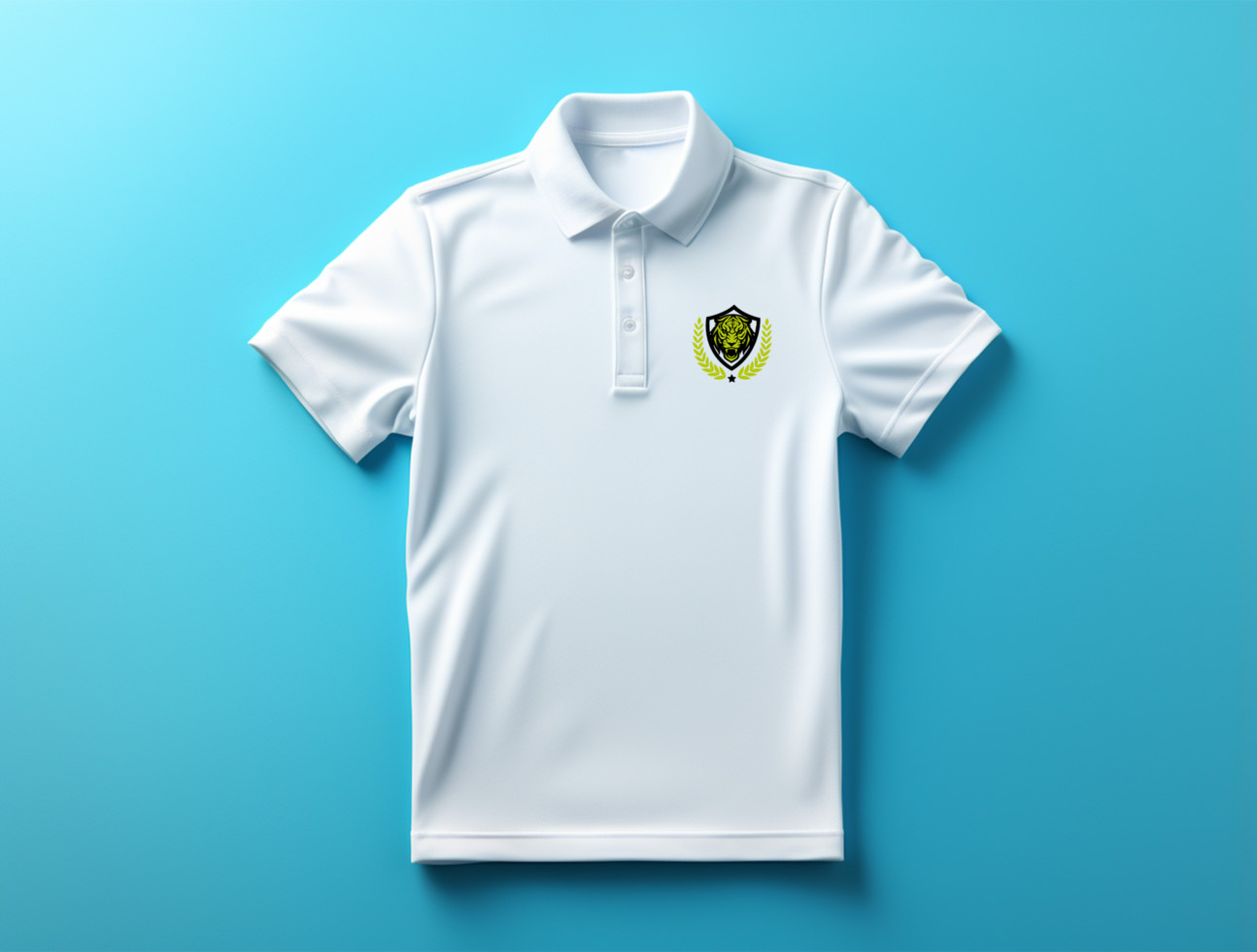 Professional white polo tshirt ai generated psd