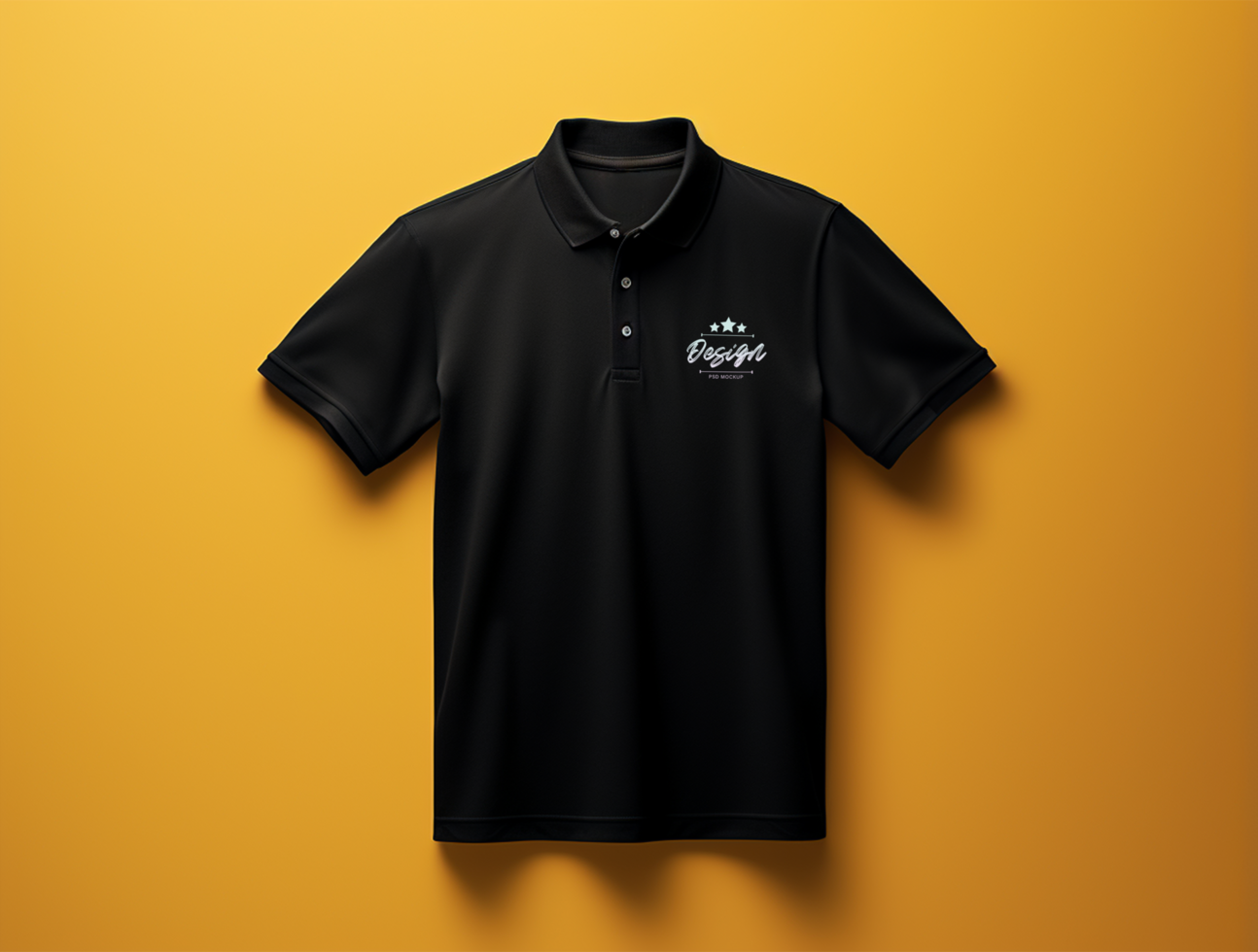 Editable polo tshirt mockup PSD template ai generated