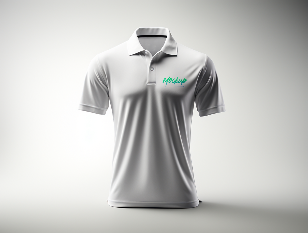 Editable polo t-shirt mockup PSD template ai generated