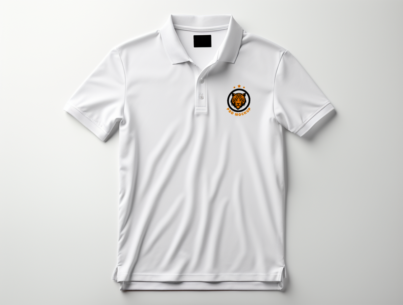 Editable polo t-shirt mockup PSD template ai generated