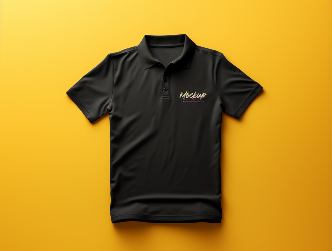 Editable polo tshirt mockup PSD template ai generated